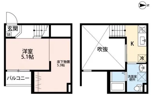 ルミエール十一番町【102号室】の間取り