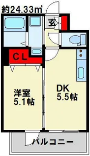 №63 オリエントキャピタルタワー【15階】の間取り