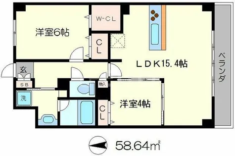 ザ・グレース京都岡崎【2階】の間取り