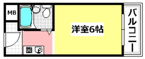 ハイツ茨木【407号室】の間取り