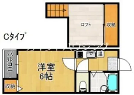 サザン住之江【6階】の間取り