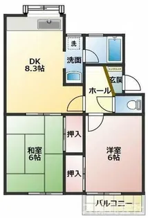 ファミリー四季【203号室】の間取り