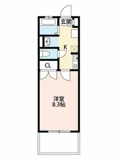 レークハヤⅢ【201号室】の間取り