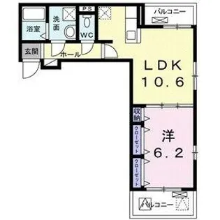 クオーレⅢ【305号室】の間取り