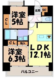 プレサンスTHE新栄【5階】の間取り