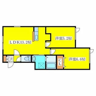 CASA DE NIRO DUE【2階】の間取り