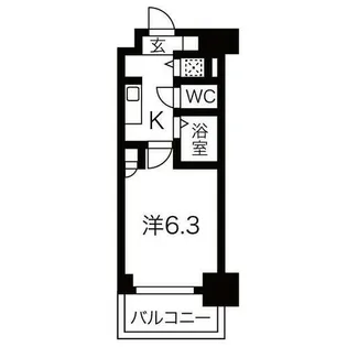 ライジングコート瑞穂通【6階】の間取り