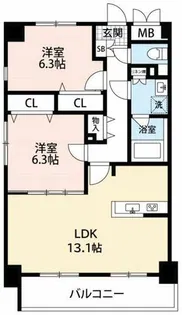 メゾンラディウス【405号室】の間取り