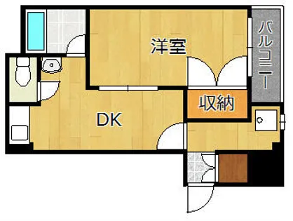 ドミール魚町【4階】の間取り