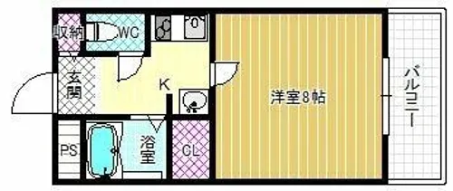 プロスパーハイツ古市【2階】の間取り