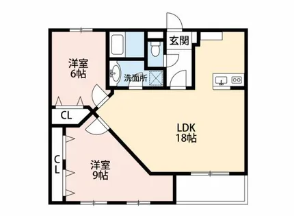 Sun石ナ曽根N【101号室】の間取り