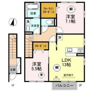 とじめハイツ【2階】の間取り