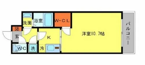 SERENiTE本町エコート【8階】の間取り