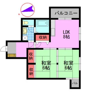 霧ヶ丘芙陽グランドマンション【2階】の間取り