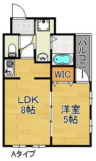 ソレイユ聖天下B【2階】の間取り