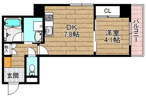 山崎マンション16高槻芥川【205号室】の間取り