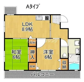 リーデルフェリア住之江【6階】の間取り