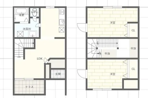ノーブル東山【1階】の間取り
