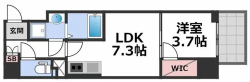 エスリードレジデンス大阪天王寺【15階】の間取り