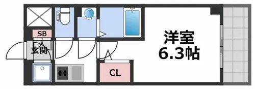 エスリードレジデンス大阪天王寺【8階】の間取り