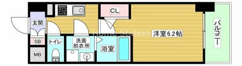 大阪府大阪市福島区海老江1丁目【マンション】の間取り