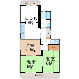 マンション小山【A301号室】の間取り