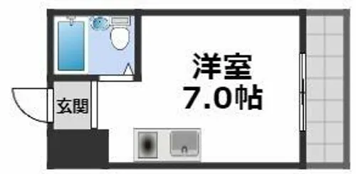 グローバル鶴橋【5階】の間取り