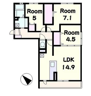MIRAI ARK KITENO【2階】の間取り