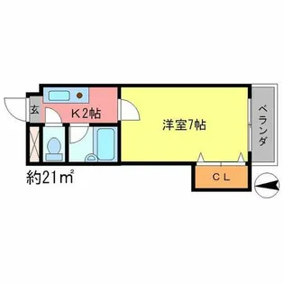 ヴィラエスポワール【2階】の間取り