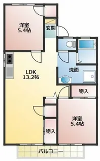 プロヴァンス美園【101号室】の間取り