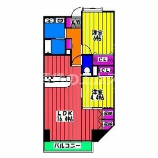Equal諸岡【301号室】の間取り