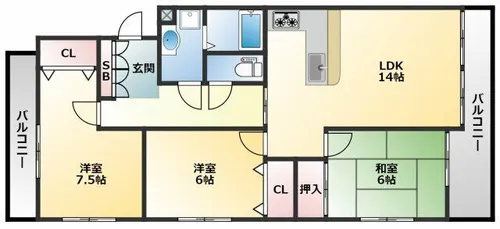ラ・フォーレ大蓮【2階】の間取り