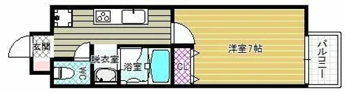 チェロ・マレ天美【7階】の間取り