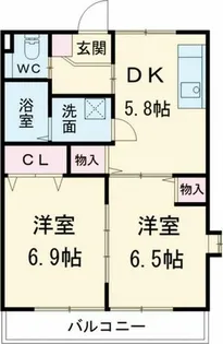 グレーシア細米【101号室】の間取り