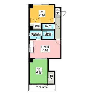 アーバンフラットメイユー【2階】の間取り