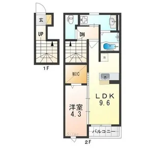 アクティ勧修【2階】の間取り