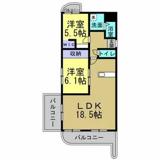 ピボットマンション八幡【503号室】の間取り
