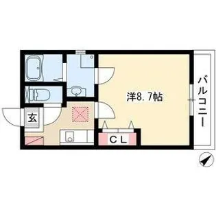 クレフラスト鳴海【2階】の間取り