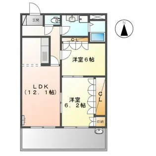 ロイヤルヒルズ上野【1階】の間取り