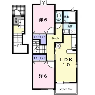 ビバ・カルテット【2階】の間取り