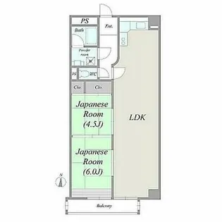 田代マリンハイツ【4階】の間取り