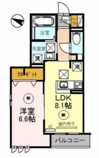ラ・ファビュラス【103号室】の間取り