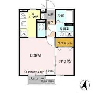 サンライズ城南【2階】の間取り