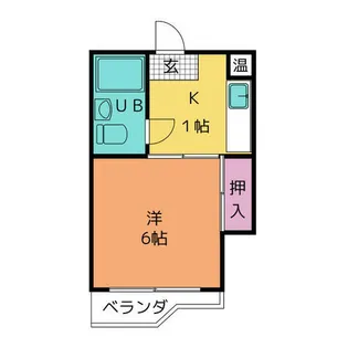 都グリーンハイツ【2階】の間取り
