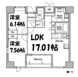 グラン・アベニュー栄【11階】の間取り