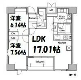 グラン・アベニュー栄【9階】の間取り