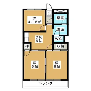 ロイヤルプラザ山田【5階】の間取り