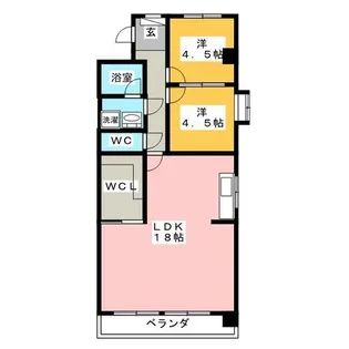 ハイライズナリタ【4階】の間取り