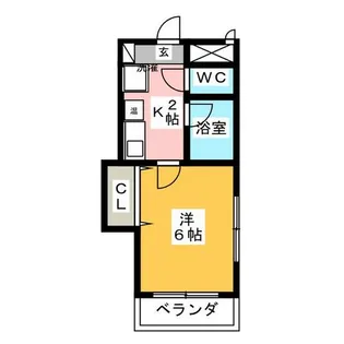 ハイツ花みずき【3階】の間取り