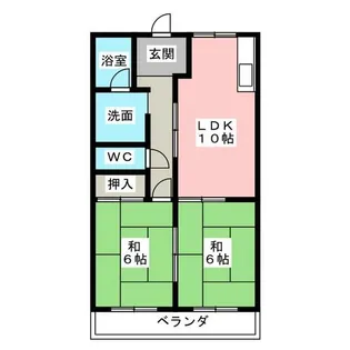 サンハイツ昭和橋【3階】の間取り